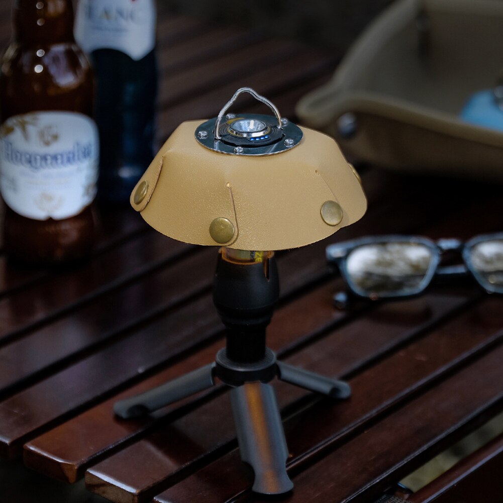 Cheap Goat Tents Leather Camping Tent Lantern Lamps Shade Outdoors Hiking Light Hood Caps Camping Rainproof Lighting Hanging Lamp Cover for GoalZ   